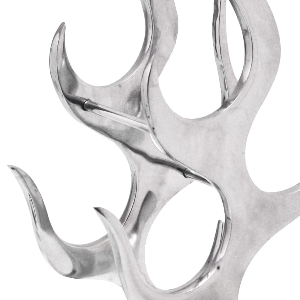 Ραφιέρα Κρασιών "Φλόγα" για 9 Μπουκάλια Ασημί από Αλουμίνιο - PAKOBAZAAR