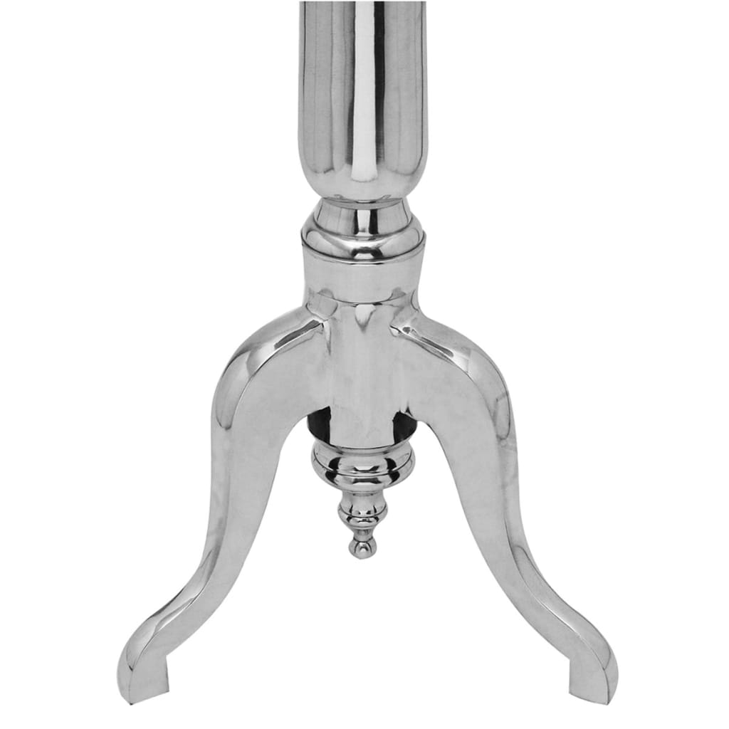 Τραπέζι Βοηθητικό Στρογγυλό Ασημί από Αλουμίνιο - PAKOBAZAAR