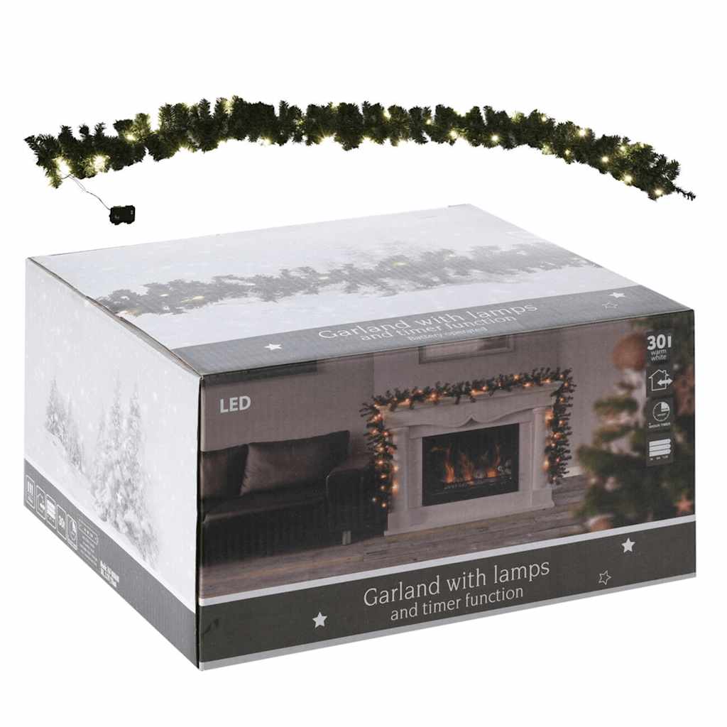Ambiance Χριστουγεννιάτικη Γιρλάντα με 30 LED 270 εκ. - Pakobazaar