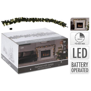 Ambiance Χριστουγεννιάτικη Γιρλάντα με 30 LED 270 εκ. - Pakobazaar