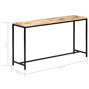 Τραπέζι Κονσόλα 140x35x76 εκ. από Μασίφ Ακατέργαστο Ξύλο Μάνγκο - PAKOBAZAAR