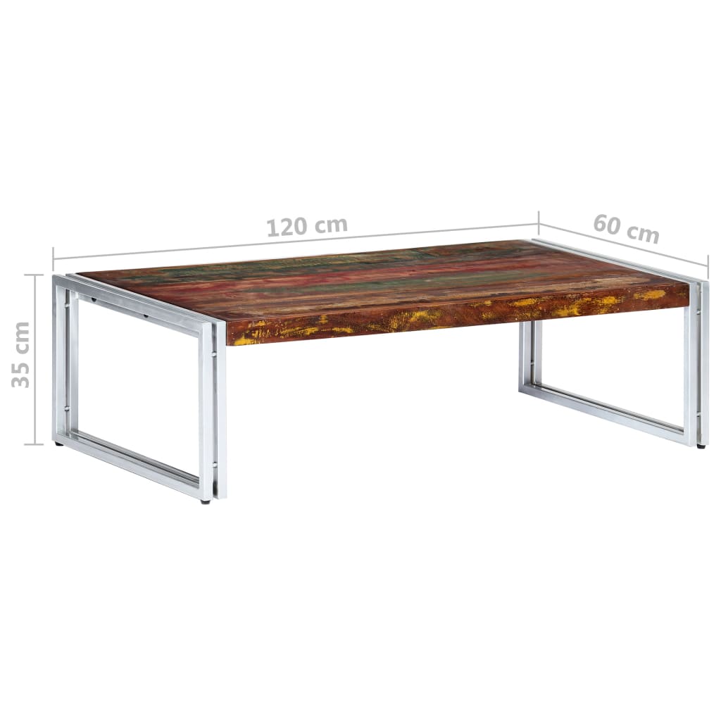 Τραπεζάκι Σαλονιού 120 x 60 x 35 εκ. Μασίφ Ανακυκλωμένο Ξύλο - Pakobazaar