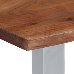 Τραπεζάκι Σαλονιού Live Edge 60x60x40 εκ. Μασίφ Ξύλο Ακακίας - PAKOBAZAAR
