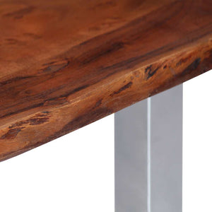 Τραπεζάκι Σαλονιού Live Edge 115x60x40 εκ. Μασίφ Ξύλο Ακακίας