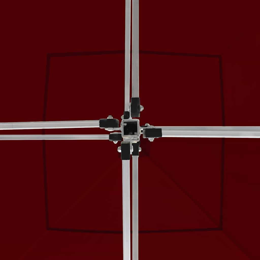 Κιόσκι με Τοιχώματα Πτυσσόμενο Επαγγ. Μπορντό 3x3 μ. Αλουμινίου - Pakobazaar