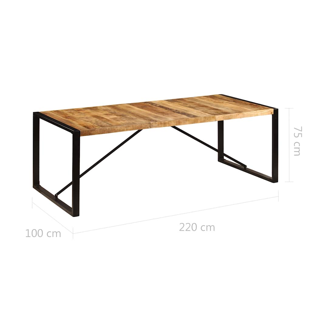 Τραπεζαρία 220 x 100 x 75 εκ. από Μασίφ Ξύλο Μάνγκο - PAKOBAZAAR