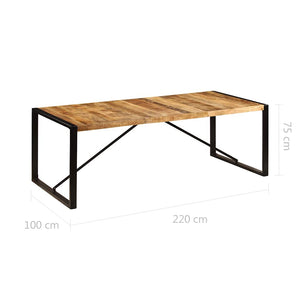 Τραπεζαρία 220 x 100 x 75 εκ. από Μασίφ Ξύλο Μάνγκο - PAKOBAZAAR