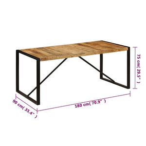 Τραπεζαρία 180 x 90 x 75 εκ. από Μασίφ Ξύλο Μάνγκο - PAKOBAZAAR