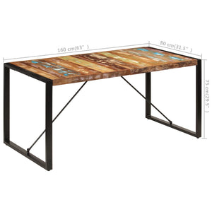 Τραπεζαρία 160 x 80 x 75 εκ. από Μασίφ Ανακυκλωμένο Ξύλο - PAKOBAZAAR