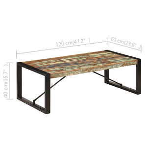 Τραπεζάκι Σαλονιού 120 x 60 x 40 εκ. Μασίφ Ανακυκλωμένο Ξύλο - PAKOBAZAAR