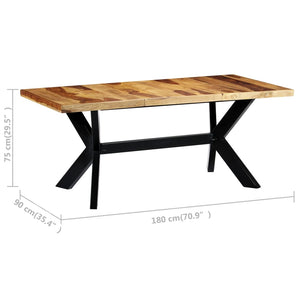 Τραπεζαρία 180 x 90 x 75 εκ. από Μασίφ Ξύλο Ακακίας - Pakobazaar