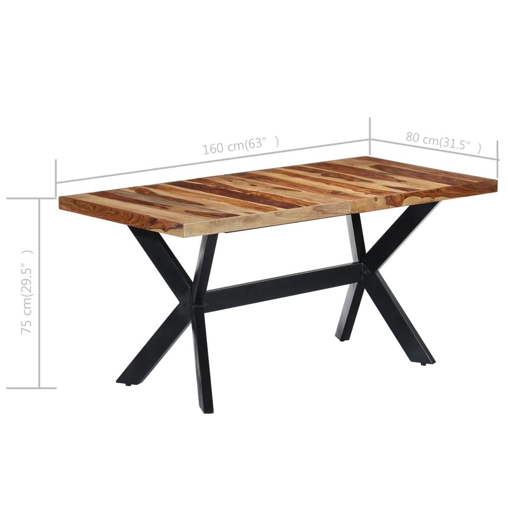 Τραπεζαρία 160 x 80 x 75 εκ. από Μασίφ Ξύλο Ακακίας