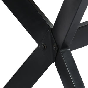 Τραπεζαρία Λευκή 120 x 60 x 75 εκ. από Μασίφ Ξύλο Μάνγκο