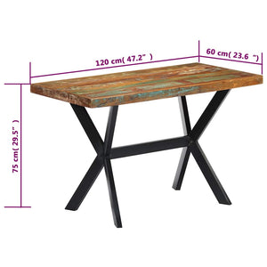 Τραπεζαρία 120 x 60 x 75 εκ. από Μασίφ Ανακυκλωμένο Ξύλο
