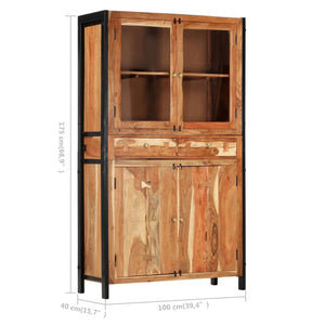 Βιτρίνα 100 x 40 x 175 εκ. από Μασίφ Ξύλο Ακακίας - Pakobazaar