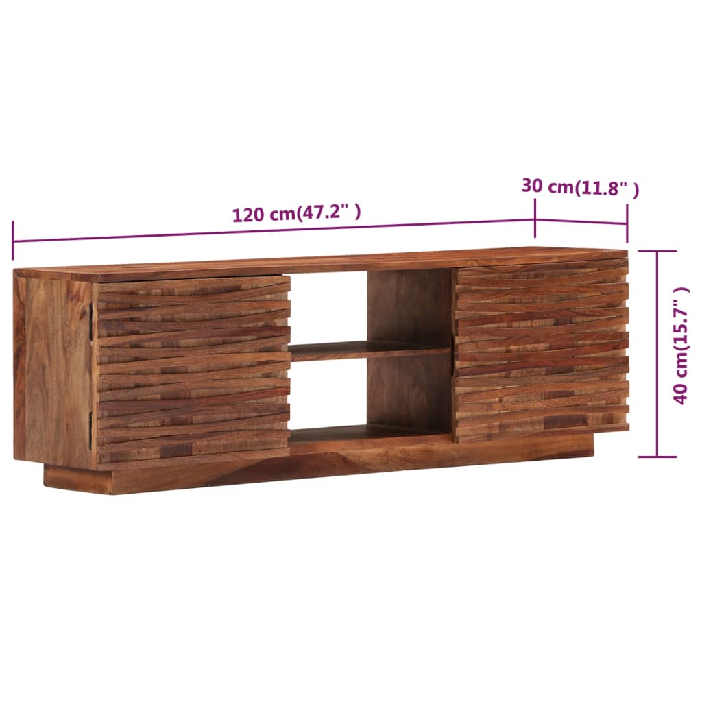 Έπιπλο Τηλεόρασης 120 x 30 x 40 εκ. από Μασίφ Ξύλο Ακακίας