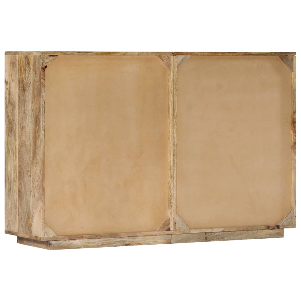 Συρταριέρα με Σχέδιο Αλφάβητου 120x35x79 εκ. Μασίφ Ξύλο Μάνγκο