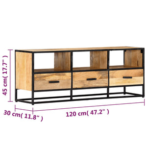 Έπιπλο Τηλεόρασης 120 x 30 x 45 εκ. από Μασίφ Ξύλο Μάνγκο - PAKOBAZAAR