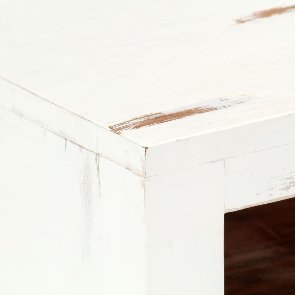 Έπιπλο Τηλεόρασης Λευκό 120x30x40 εκ. από Μασίφ Ξύλο Ακακίας - PAKOBAZAAR