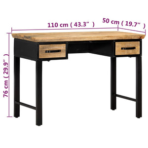 Γραφείο 110 x 50 x 76 εκ. από Μασίφ Ξύλο Μάνγκο - PAKOBAZAAR