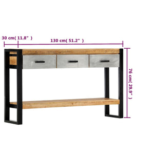 Τραπέζι Κονσόλα 130 x 30 x 76 εκ. από Μασίφ Ξύλο Μάνγκο - PAKOBAZAAR