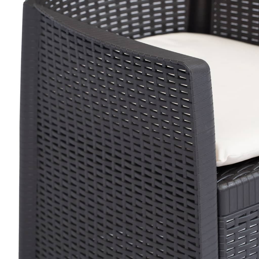 Πολυθρόνες Κήπου 2 τεμ. Καφέ Όψη Ρατάν Πλαστικές & Μαξιλάρι - Pakobazaar