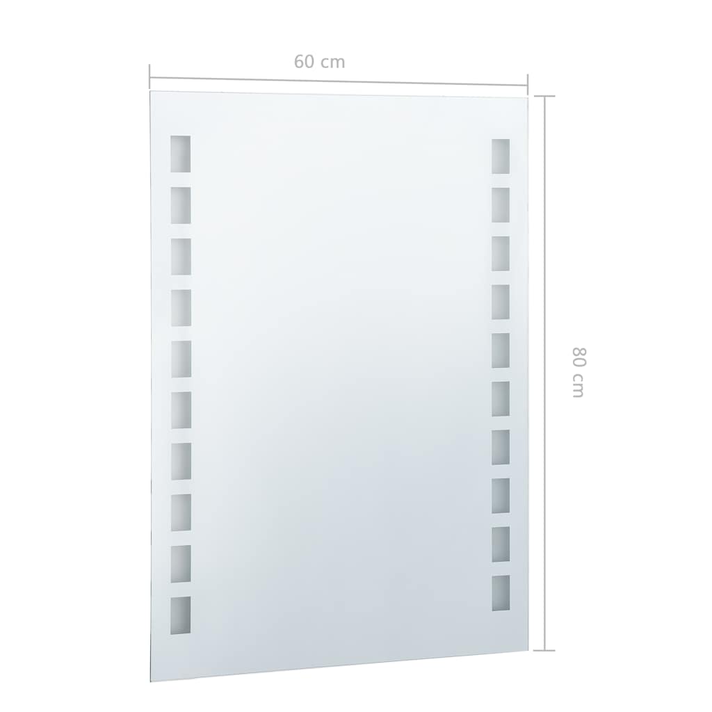 Καθρέφτης Μπάνιου Τοίχου με LED 60 x 80 εκ. - PAKOBAZAAR