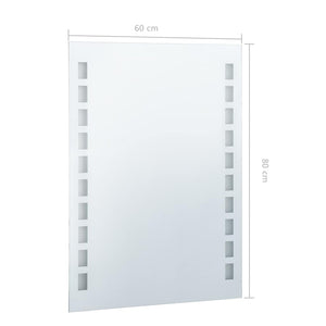 Καθρέφτης Μπάνιου Τοίχου με LED 60 x 80 εκ. - PAKOBAZAAR