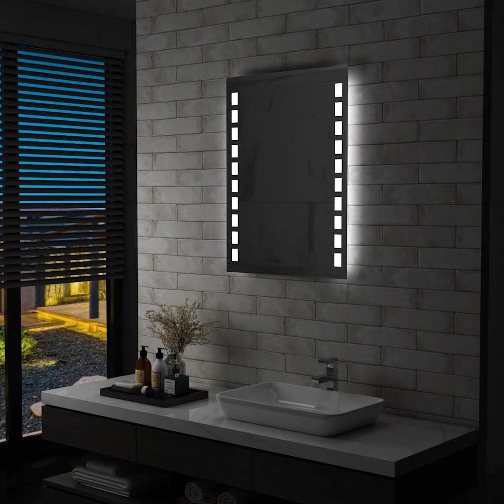 Καθρέφτης Μπάνιου Τοίχου με LED 60 x 80 εκ. - PAKOBAZAAR