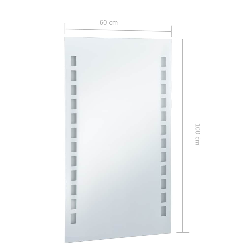 Καθρέφτης Μπάνιου Τοίχου με LED 60 x 100 εκ. - PAKOBAZAAR