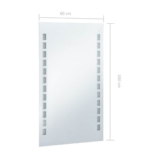 Καθρέφτης Μπάνιου Τοίχου με LED 60 x 100 εκ. - PAKOBAZAAR