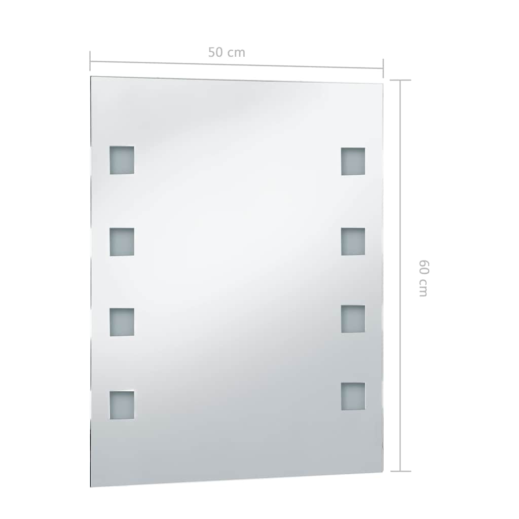 Καθρέφτης Μπάνιου Τοίχου με LED 50 x 60 εκ.