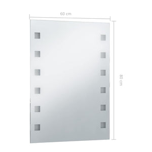 Καθρέφτης Μπάνιου Τοίχου με LED 60 x 80 εκ. - PAKOBAZAAR