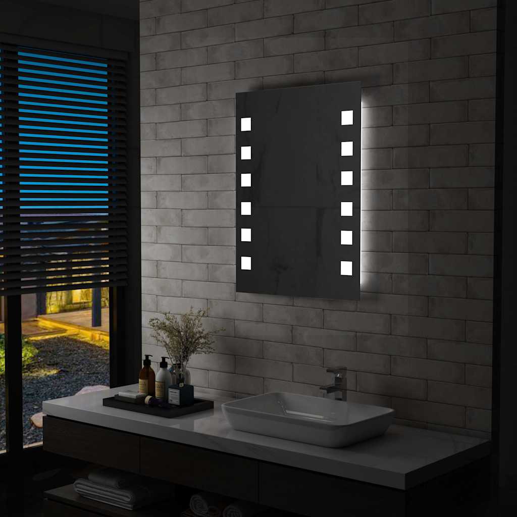 Καθρέφτης Μπάνιου Τοίχου με LED 60 x 80 εκ. - PAKOBAZAAR