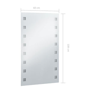 Καθρέφτης Μπάνιου Τοίχου με LED 60 x 100 εκ. - PAKOBAZAAR