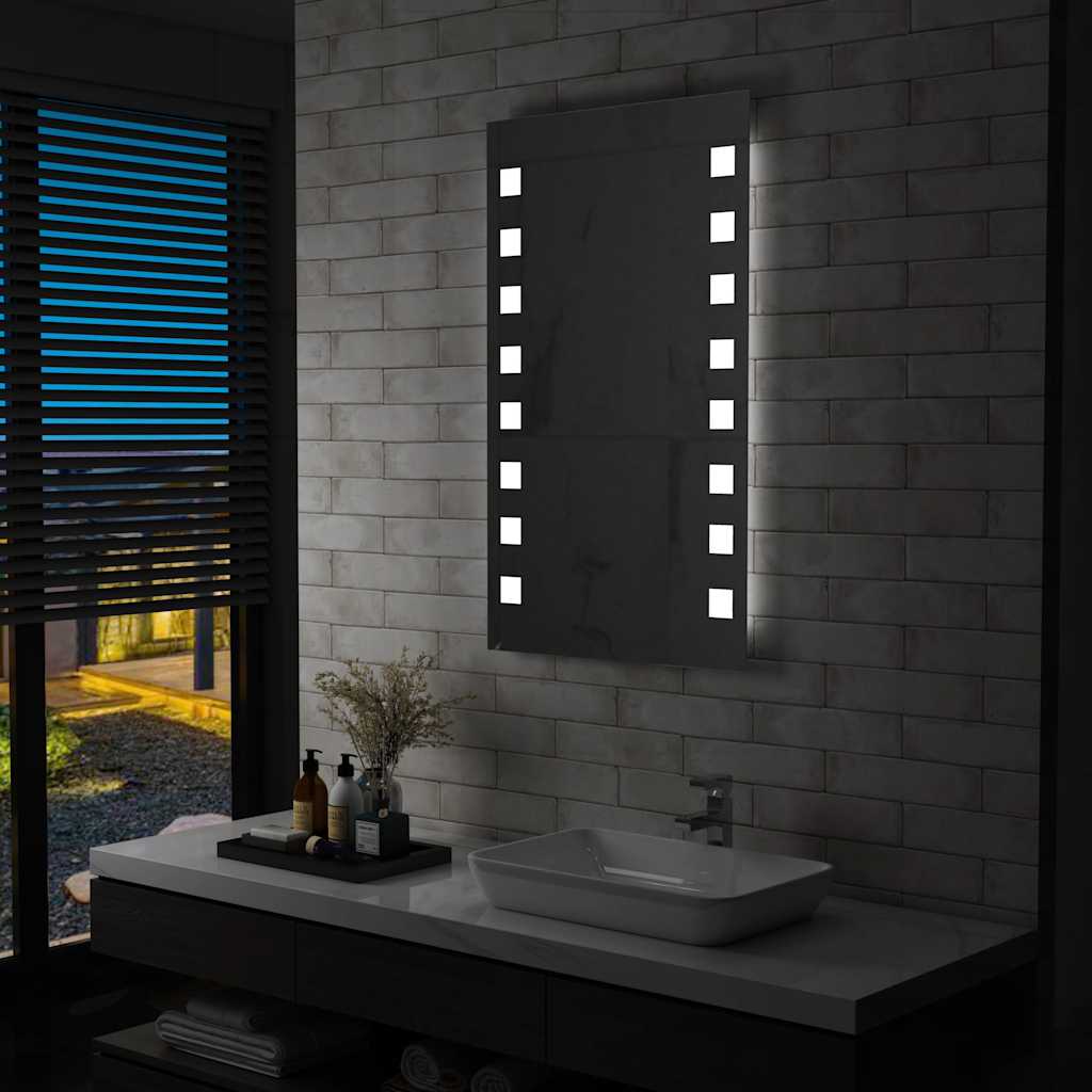 Καθρέφτης Μπάνιου Τοίχου με LED 60 x 100 εκ. - PAKOBAZAAR