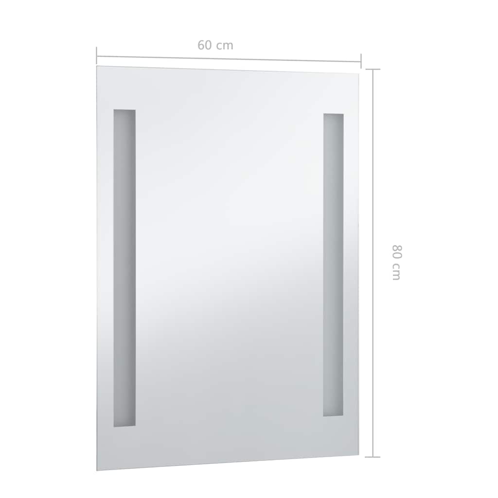 Καθρέφτης Μπάνιου Τοίχου με LED 60 x 80 εκ. - PAKOBAZAAR