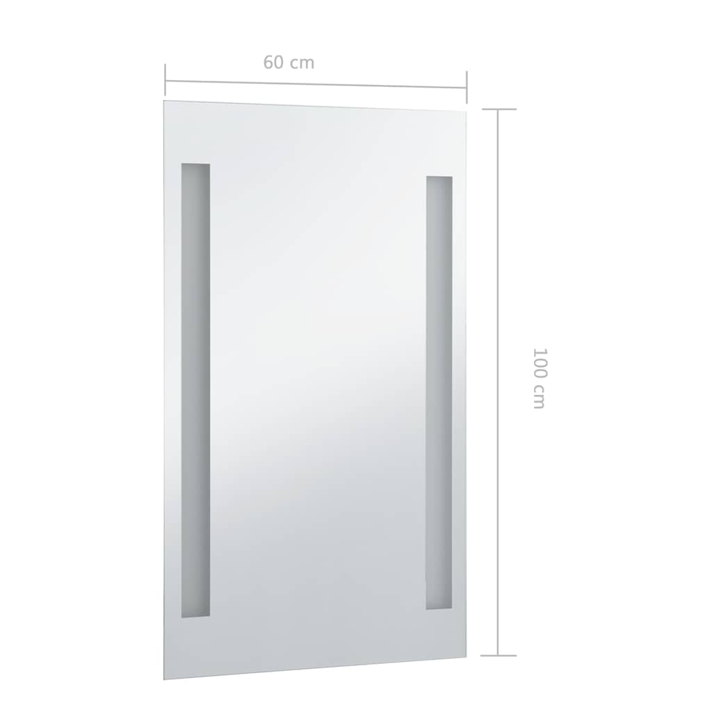 Καθρέφτης Μπάνιου Τοίχου με LED 60 x 100 εκ. - Pakobazaar