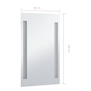Καθρέφτης Μπάνιου Τοίχου με LED 60 x 100 εκ. - Pakobazaar