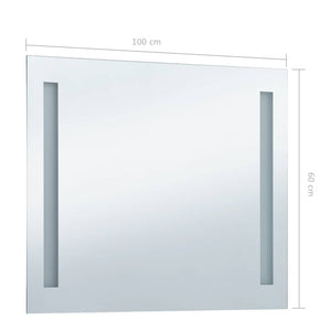 Καθρέφτης Μπάνιου Τοίχου με LED 100 x 60 εκ. - PAKOBAZAAR