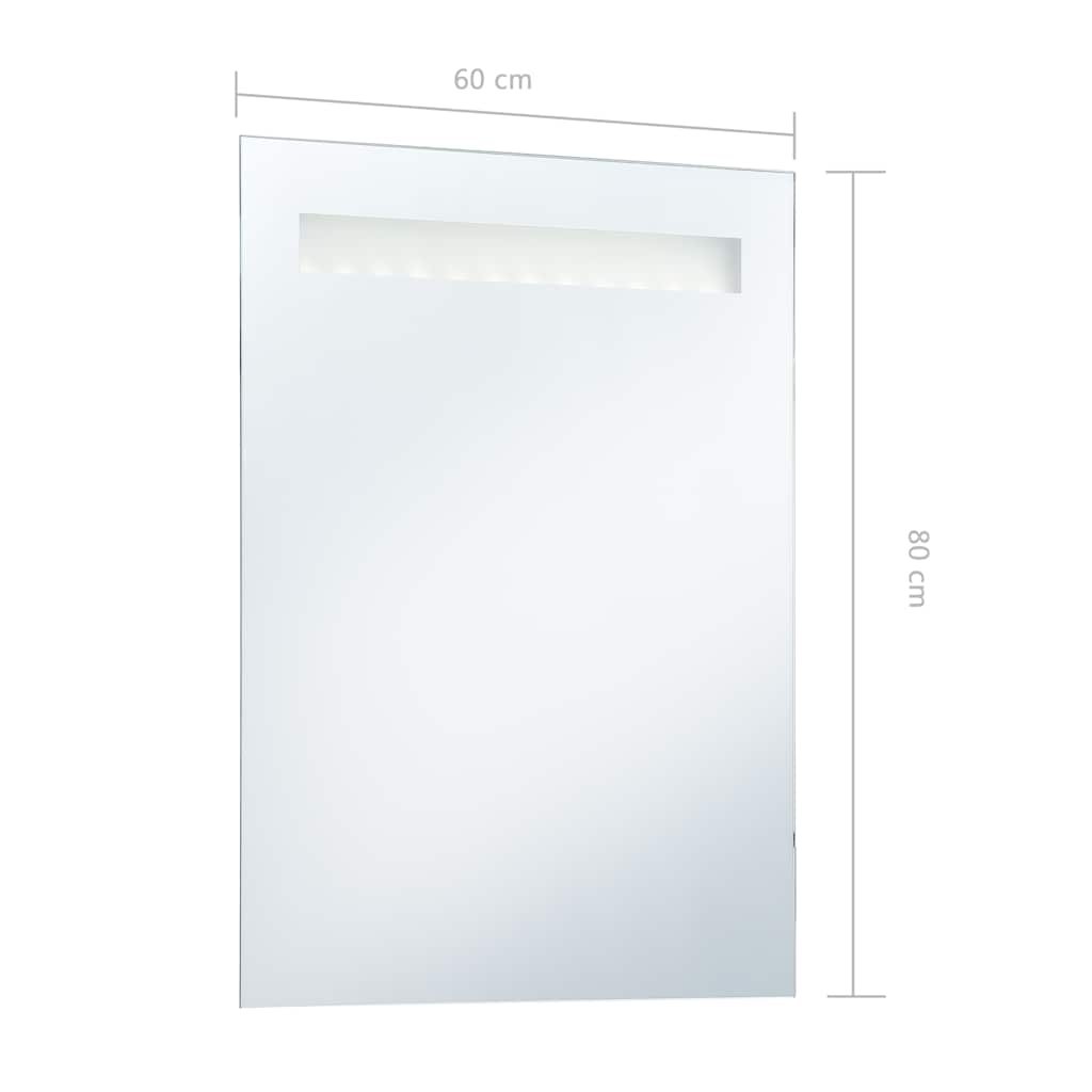 Καθρέφτης Μπάνιου Τοίχου με LED 60 x 80 εκ. - PAKOBAZAAR