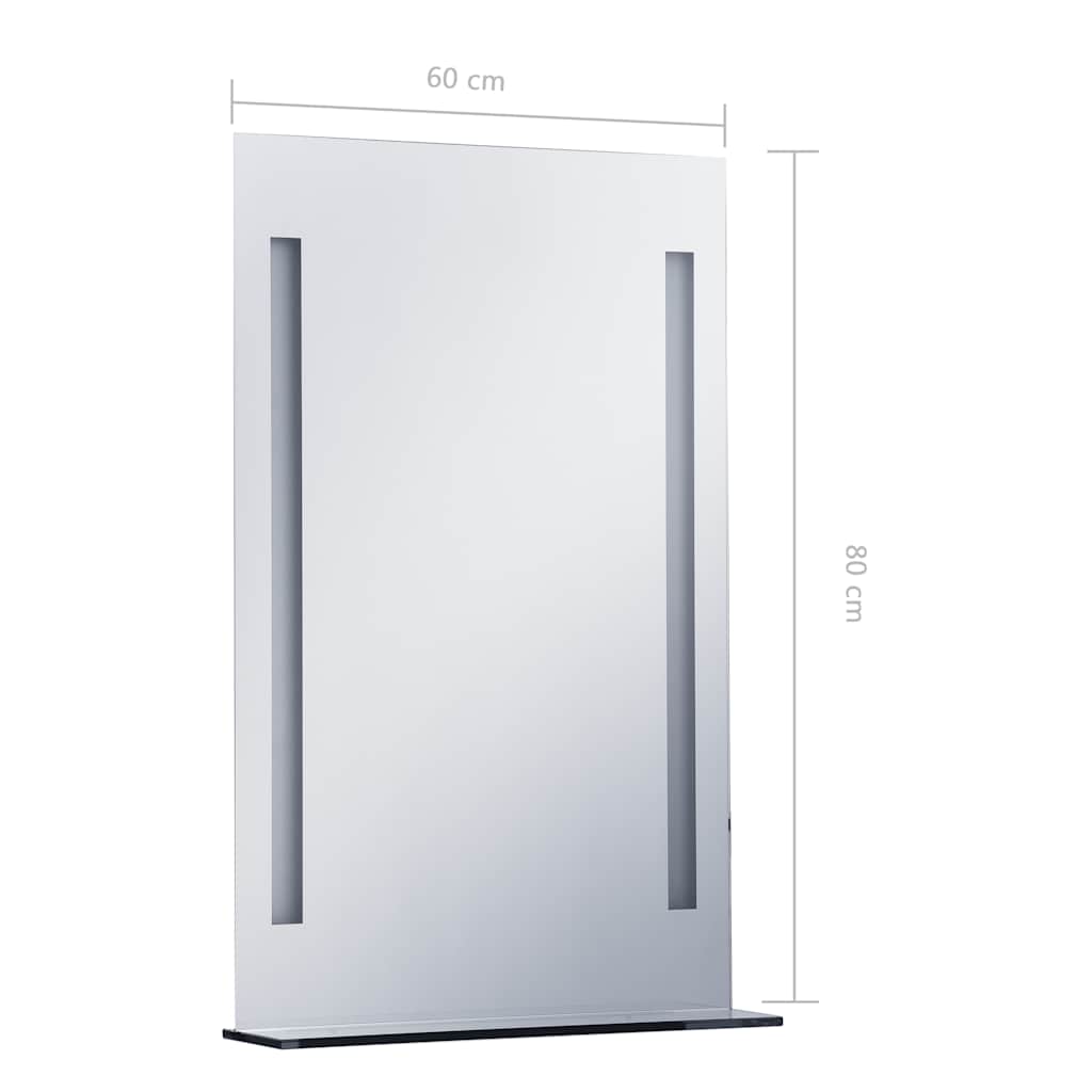Καθρέφτης Μπάνιου Τοίχου με LED 60 x 80 εκ. - Pakobazaar