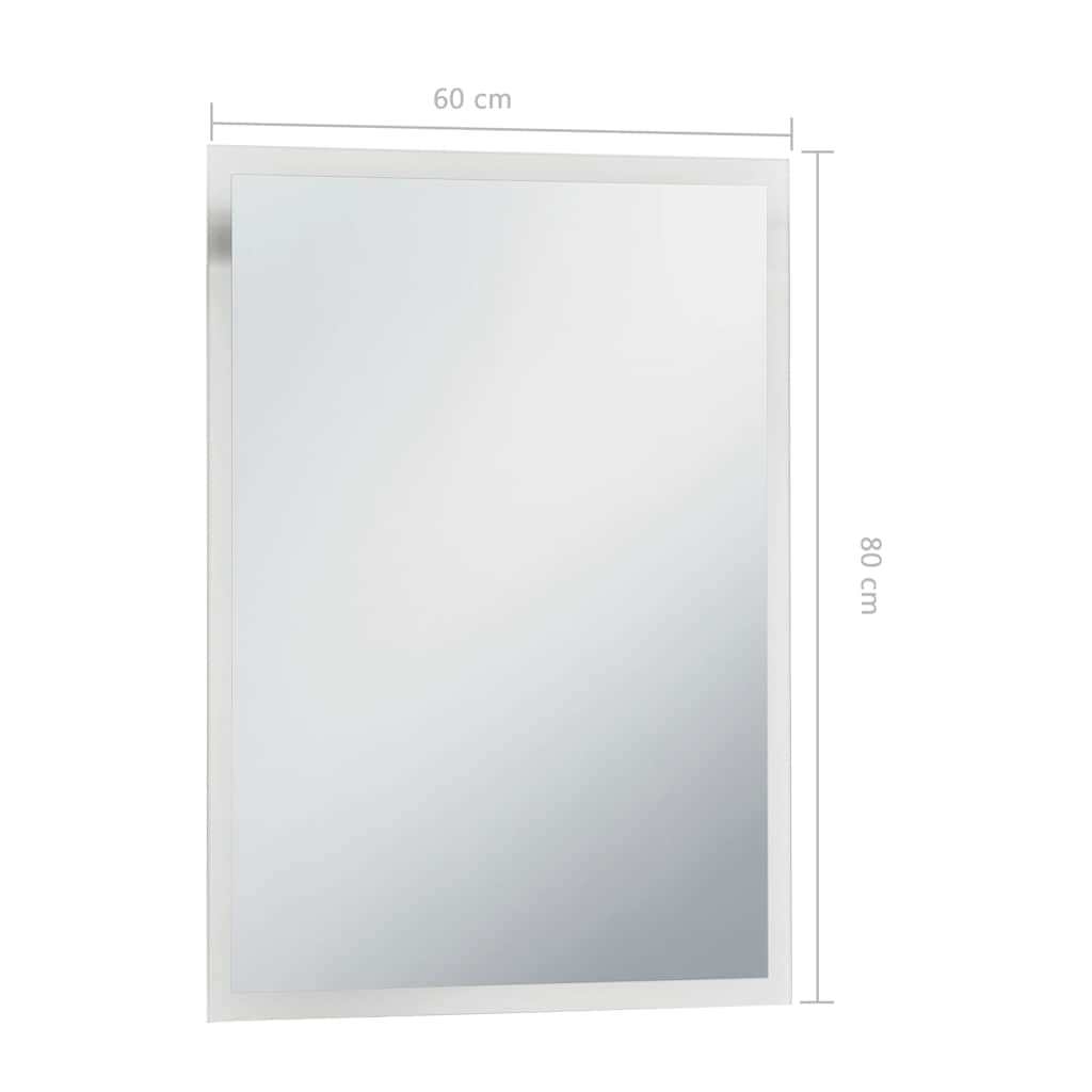 Καθρέφτης Μπάνιου Τοίχου με LED 60 x 80 εκ. - PAKOBAZAAR