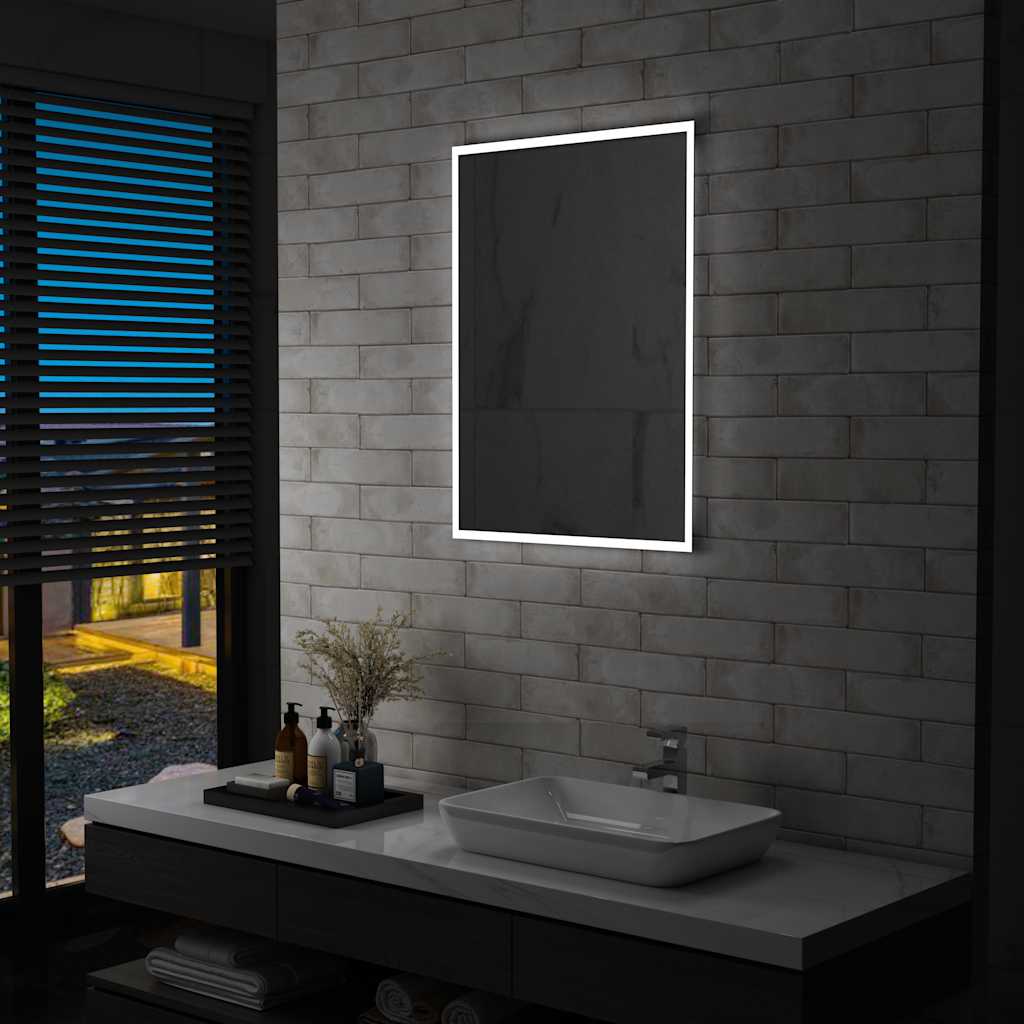 Καθρέφτης Μπάνιου Τοίχου με LED 60 x 80 εκ. - PAKOBAZAAR