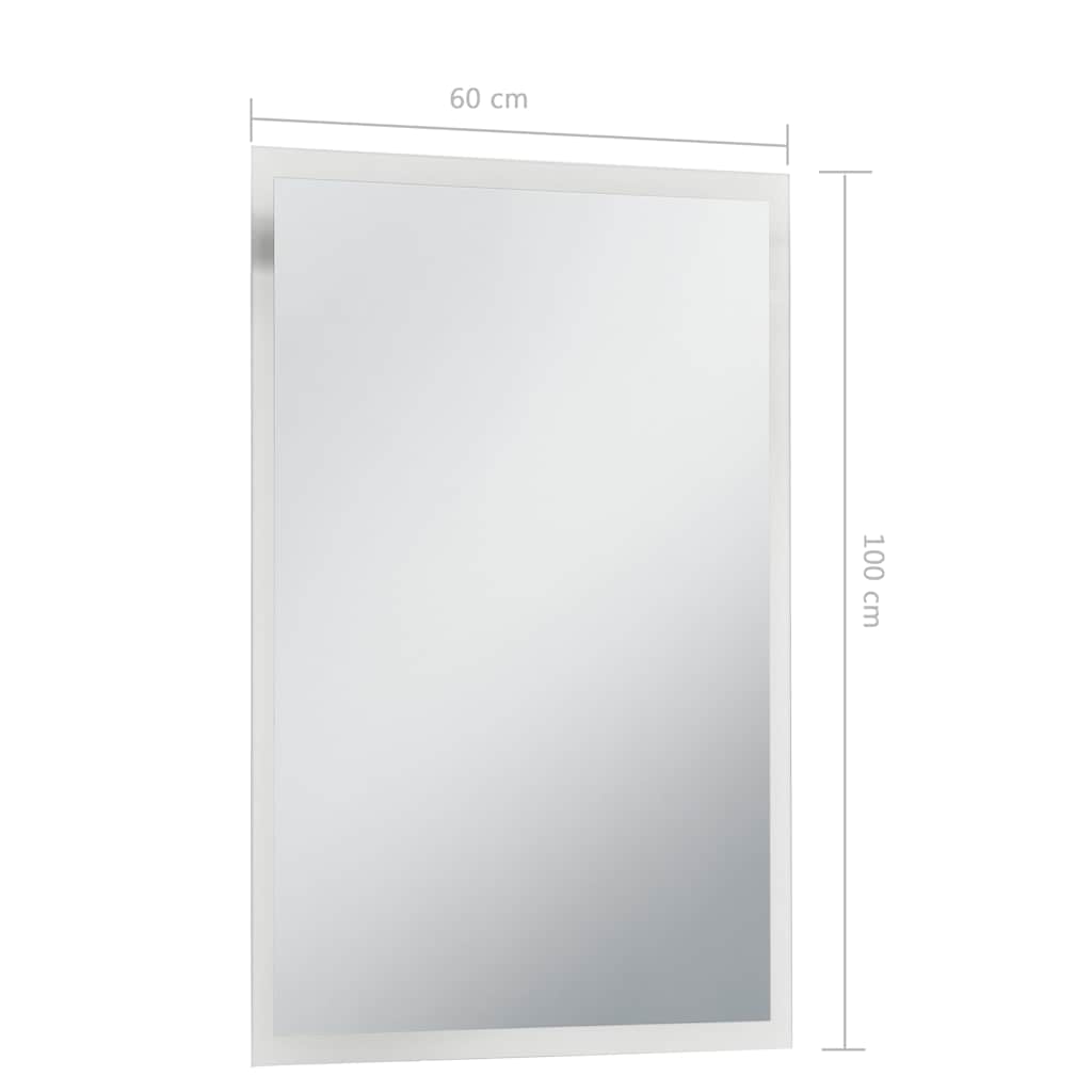 Καθρέφτης Μπάνιου Τοίχου με LED 60 x 100 εκ.