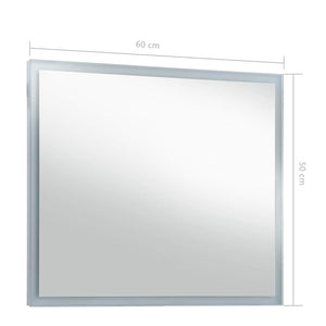 Καθρέφτης Μπάνιου Τοίχου με LED 60 x 50 εκ. - PAKOBAZAAR