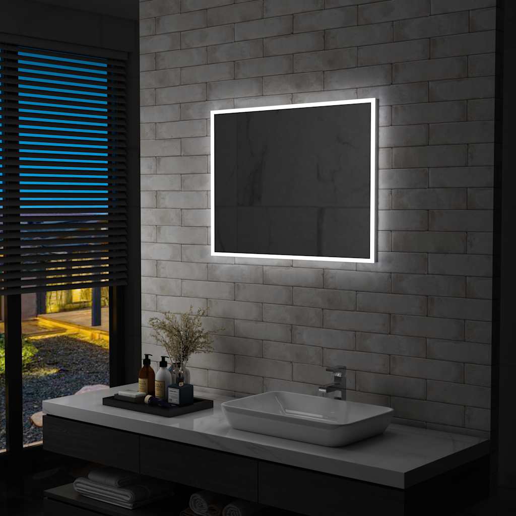 Καθρέφτης Μπάνιου Τοίχου με LED 80 x 60 εκ. - PAKOBAZAAR