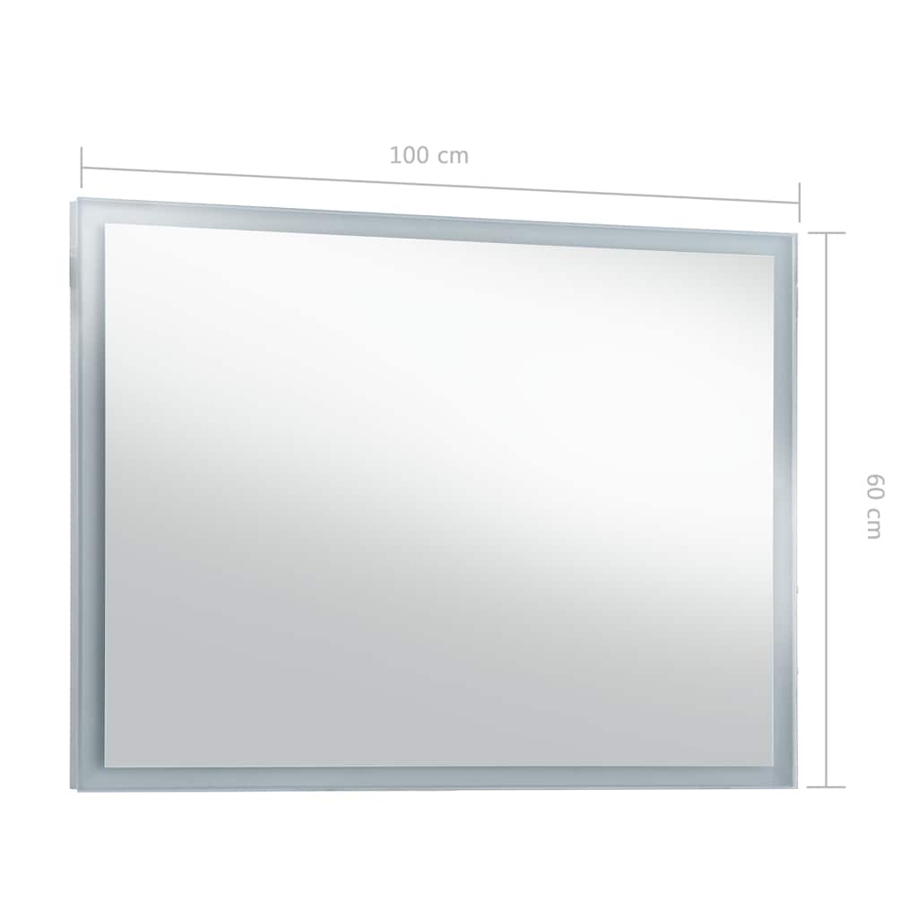 Καθρέφτης Μπάνιου Τοίχου με LED 100 x 60 εκ. - PAKOBAZAAR