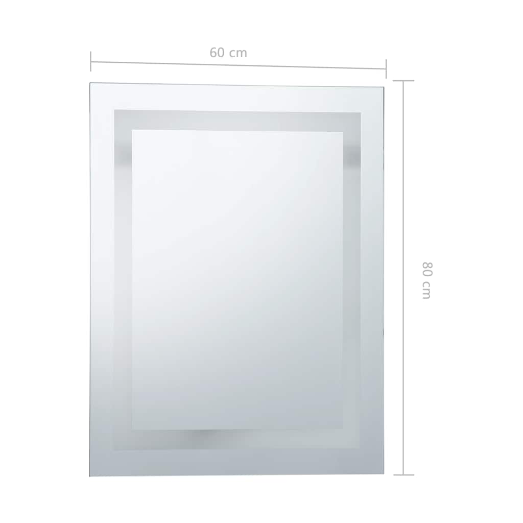 Καθρέφτης Μπάνιου LED με Αισθητήρα Αφής 60 x 80 εκ.