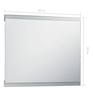 Καθρέφτης Μπάνιου LED με Αισθητήρα Αφής 60 x 50 εκ.